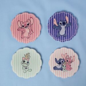 4 SOUS VERRES STITCH & ANGEL & SCRUMP