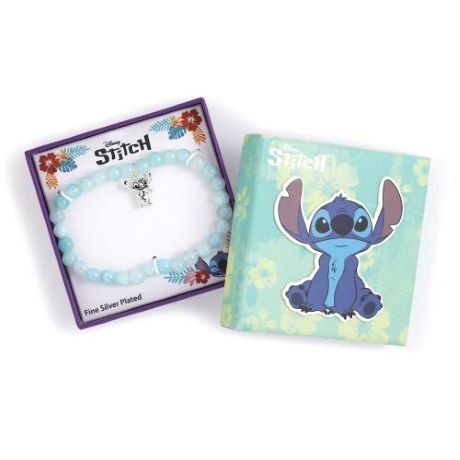BRACELET DE PERLES BLEUES + PENDENTIF STITCH – Image 2