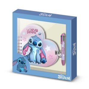 COFFRET CADEAU - JOURNAL INTIME + STYLO STITCH - COEUR