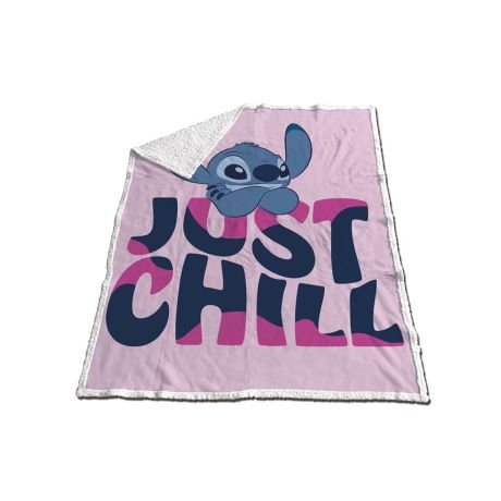 COUVERTURE SHERPA 120x150CM STITCH - JUST CHILL