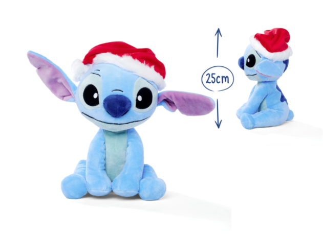 PELUCHE STITCH AVEC BONNET DE NOËL 25CM