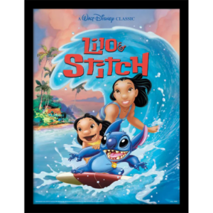 POSTER LENTICULAIRE 3D 26x20 CM LILO & STITCH - SURF