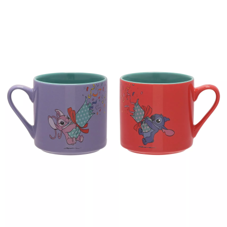 SET DE 2 MUGS COLORÉS STITCH & ANGEL - MERRY EVERYTHING