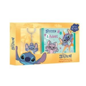 SET PORTEFEUILLE + PORTE-CLÉS STITCH & ANGEL