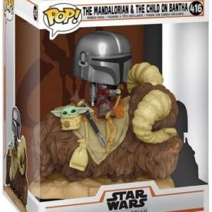 STAR WARS - POP RIDES N° 416 - Le Mandalorien sur Bantha avec l'Enfant