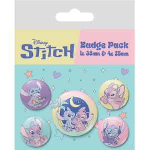 PACK 5 BADGES STITCH & ANGEL - SPACE ROCKS