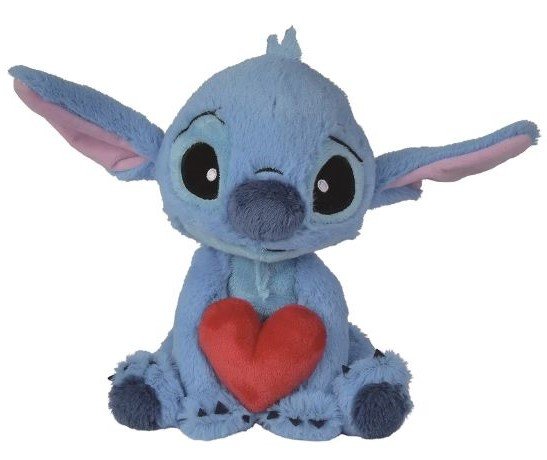 PELUCHE STITCH TENANT UN COEUR 25CM